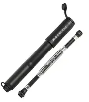 Pro-Bike Tool Mini Bike Pump with Gauge - Fits Presta & Schrader - MATT Black