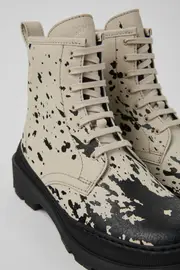 Brutus Trek MICHELIN White and black leather boots for women