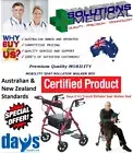 Days 2 In1 Transit Rollator Seat Walker & Transport Chair Red 160kg Capacity.