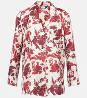 ['S Max Mara] 'S Max Mara Alan silk jacquard blazer UK 12 red