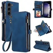 Phone Case For Samsung Galaxy S24 S24 S23 S22 S21 Ultra Plus Note 20 Ultra 10 Plus S10 S9 Plus Wallet Case with Stand Holder Zipper Card Slot PU Leather