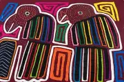 Hand Stitched Back Biter Mola Textile