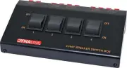 Dynalink Sturdy Steel Case Construction 4 Way Stereo Speaker Switch Box