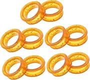Hairdressing Finger Protectors 10pcs Silicone Scissors Finger Rings for Barbers Stylists Pet Shears Grooming Scissors Yellow Color
