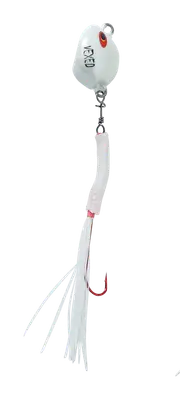 Vexed Bottom Worm Long Shank 3.5g Mutsu Fishing Jig Lure #Albino Glow