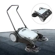 Walk Behind Industrial Manual Floor Sweeper Heavy Duty 55L Wet Dry 3860㎡ /h New