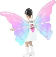 Fairy Wings For Girls - Butterfly Dress Up Fairy Wings For Little Girls With LED Light | Children's Fairy Costumes, Dress Up Fairy Wings, Skin-Friendly, For Fancy Dress