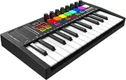 OYAYO 25 Key USB MIDI Keyboard with 8 Backlit Drum Pads, 8 Knobs, OLED Display, Portable MIDI Keyboard Controller for Music Production