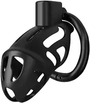 LOCKINK Male Chastity Cage Lightweight Cock Cage Device Sex Toys for Man with 3 Sizes Rings and Invisible Lock (Black)