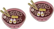 [TENDYCOCO] Funny Enamel Pin Enamel Boutonniere Ramen Brooch Pin Noodles Bowl Brooch Foods Brooches Bags Brooch Pin Noodles Enamel Pin Jewelry Collar Pin Food Brooch Cartoon Brooch Red