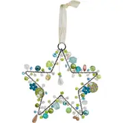 LVD Beaded Star Heavenly Decorative Sculpture Hanging Ornament Home Decor