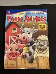 Landoll Farm Animals Coloring Activity Book Unused 2020
