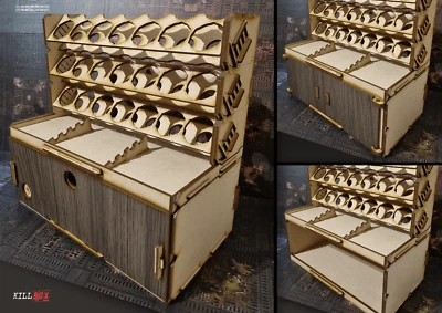 Modular Stackable Paint Rack & Hobby Station - Citadel and Vallejo!