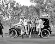 1919 Sexy Mack Sennett Bathing Beauty Girls Vintage Automobile 8x10 Photo Pin-Up