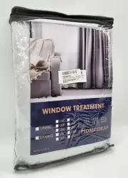 Homeideas Greyish White Blackout Curtain Panels for Bedroom 52 × 63 Inch