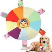 Interactive Plush Dog Frisbee Toy with Built-in Bell | Bite Resistant Puppy Training Tool | Colorful and Soft Pet Molar Toy for Dogs