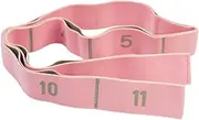 Kdjuope Resistance Band 11 Segment Multi -Purpose Portable Light Elastic Band Stretch Straps for Training Workouts Fitness Studio