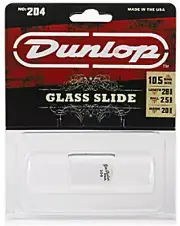 Dunlop Tempered Glass Guitar Slide Item # 204 Medium Knuckle 10.5 Ring Size