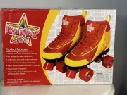 Vintage Kandy Roller Skates Size 4 Red/Yellow 2003 New