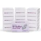 10% Sulfur Soap with Tea Tree Oil - DermaHarmony 4oz - 10 Bars (Made in USA)