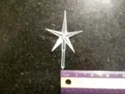 Vintage CERAMIC CHRISTMAS TREE STAR IRIDESCENT CRYSTAL CLEAR LARGE