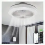 Low Profile 6 Speed Smart Ceiling Fan w LED Lights, 3 Colors, Remote & APP,...