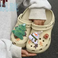 在飛比找蝦皮購物優惠-【洞洞 鞋扣】可愛小聖誕樹crocs 鞋扣 薑餅人洞洞鞋鞋扣