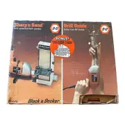 Vintage Black & Decker Sharp n Sand Drill Powered Belt Sander/Drill Guide Combo