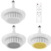 E27 Heater Fan Light 600W Bathroom PTC Heater Ceiling 5-Speed W/remote Control