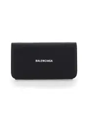 Balenciaga Logo Chain Wallet in Black