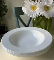 Corelle USA Vitrelle XL 10 3/4” Soup Pasta Rimmed Bowls Set Of 4 Dazzling White