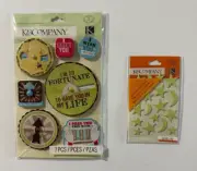 K & Company Chipboard-Variations-Interactive & Glow-In-The-Dark Moon & Stars