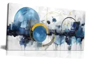Canvas Wall Art for Living Room - Modern Pictures for 20.00" x 40.00" Blue