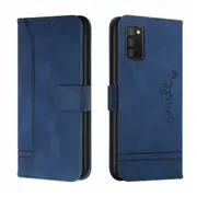 Closure Case with Flip Wallet Stand Function Cover for Samsung Galaxy A03S 166 - Black
