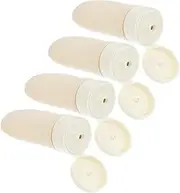 Gogogmee 4pcs Bottled Travel Cosmetic Container Container for Travel Portable Toiletries Bottles White or