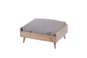 Charlies Scandi Elevated Bed Natural Pine Frame And Grey Mattress