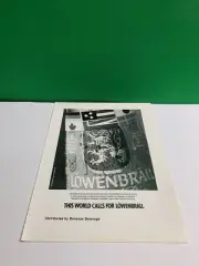 This World Calls For LOWENBRAU Vintage 1986 Magazine Advertisement Print Ad