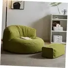 Bean Bag Chair （No Filler） Chenille Bean Bag Cover Pouf with Ottoman Beanbag