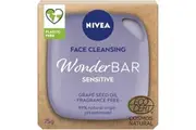 Nivea Face Cleansing Wonder Bar Sensitive Grape Seed Oil Fragrance Free 75g