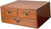 YWJLQH Wooden Storage Box for Desk Organization and Drawer Use, Brown
