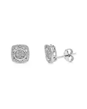 Silver 0.10 ct. tw. Diamond Studs