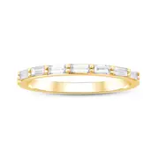 Baguette Ring with 1/4ct of Diamonds in 9kt Yellow Gold