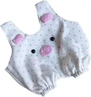 TENOL 8inch Plush Dolls Clothes Multifunctional Overalls for Present Gifts DIY Crafts