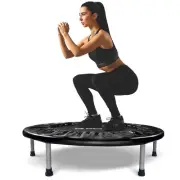 38" Foldable Mini Trampoline Fitness Trampoline with Safety Pad, Rebounder Ex...