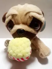 Keel Toys Pug Dog Pugsley Friends To Go Popcorn 20cm Soft Plush Animal Toy