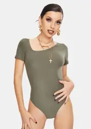 [Dream Bandits Australia] Khaki Sustainable Tokyo Asymmetric Bodysuit