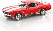 TOKAXI 1/36 Scale Car Models 1969 Camaro SS,Diecast Model Cars,Pull Back Vehicles Toy Cars,Cars Gifts for Boys Girls (Red)