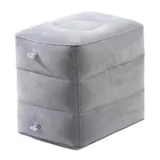 Inflatable Airplane Foot Rest Height Adjustable Wear Soft Widely Used Folding Portable light grey