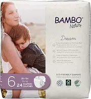 Bambo Nature Premium Baby Diapers - French/English Packaging, Size 6, 24 Count
