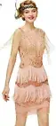 BABEYOND 1920s Dress NWT Gatsby - Short Fringed Flapper Dress Seqein Beaded S